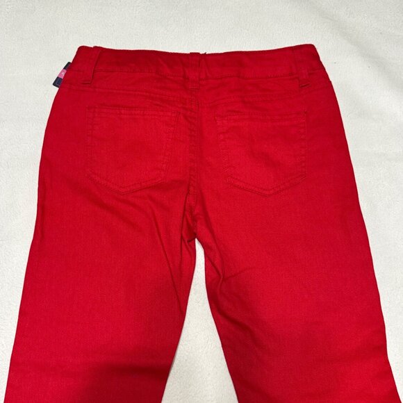 New Girls Cherokee Skinny Red Denim Jeans Size 14 Adjustable Waist - Picture 7 of 9